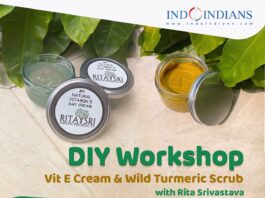 DIY Workshop Vit E Cream & Wild Turmeric Scrub with Rita Srivastava