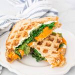 5 Delicious Kale Recipes You Should Try: Vegan waffled grilled cheese with kale and sweet potatoes