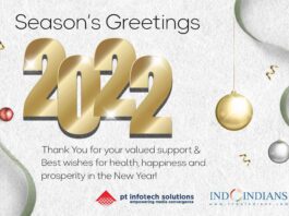 Indoindians Weekly Newsletter: Season's Greetings & Happy New Year 2022