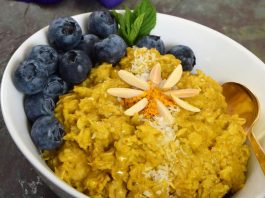 Delicious Turmeric Recipes For Mind & Body Health: Turmeric Oatmeal
