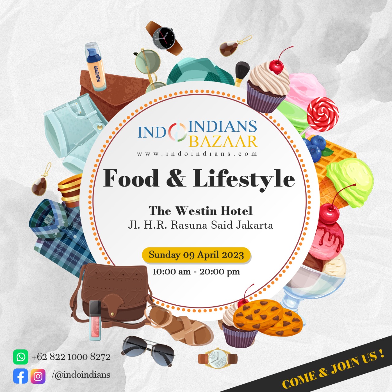 Indoindians Food & Lifestyle Bazaar 9th April 2023 at Ballroom, Hotel Westin, Jakarta