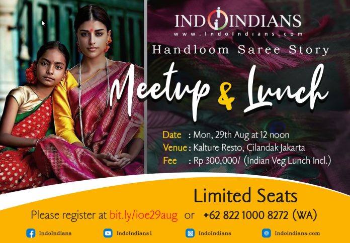 Indoindians Handloom Saree Story Meetup Lunch Mon 29th Aug