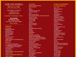 Participating Vendors at ASEAN-India Diwali Bazaar 9th Oct 2022