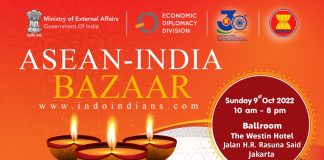 ASEAN - India Diwali Bazaar and Painting Exhibition on Sunday, 9th Oct 2022 at The Westin Hotel Jakarta