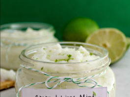 DIY Coconut Lime Mint Sugar Body Scrub