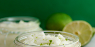 DIY Coconut Lime Mint Sugar Body Scrub