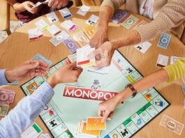playing board game monopoly