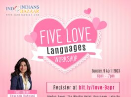 The 5 Love Languages Workshop at Indoindians Bazaar 9th April