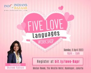 The 5 Love Languages Workshop at Indoindians Bazaar 9th April