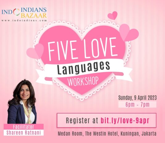 The 5 Love Languages Workshop at Indoindians Bazaar 9th April
