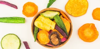 8 Top Healthy Late Night Snack Ideas colorful vegetable chips organic diet vegan food.webp