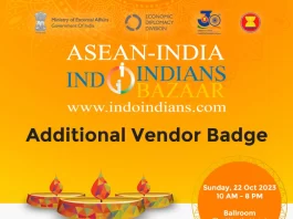 Additional Vendor Badge ASEAN Indoindians Bazaar 22 Oktober 2023