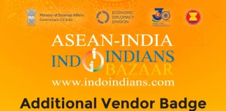 Additional Vendor Badge ASEAN Indoindians Bazaar 22 Oktober 2023