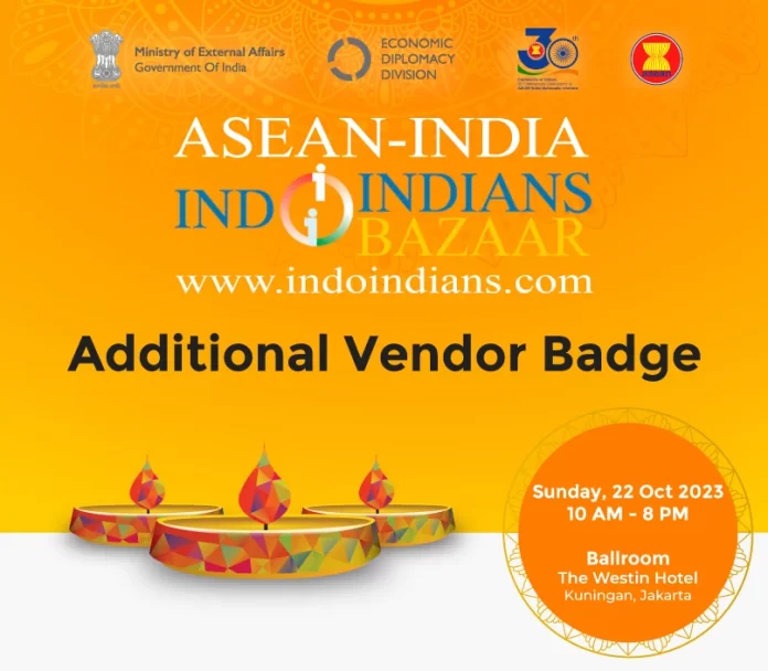 Additional Vendor Badge ASEAN Indoindians Bazaar 22 Oktober 2023