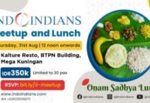 Indoindians Meetup with a very special Onam Sadhya Lunch