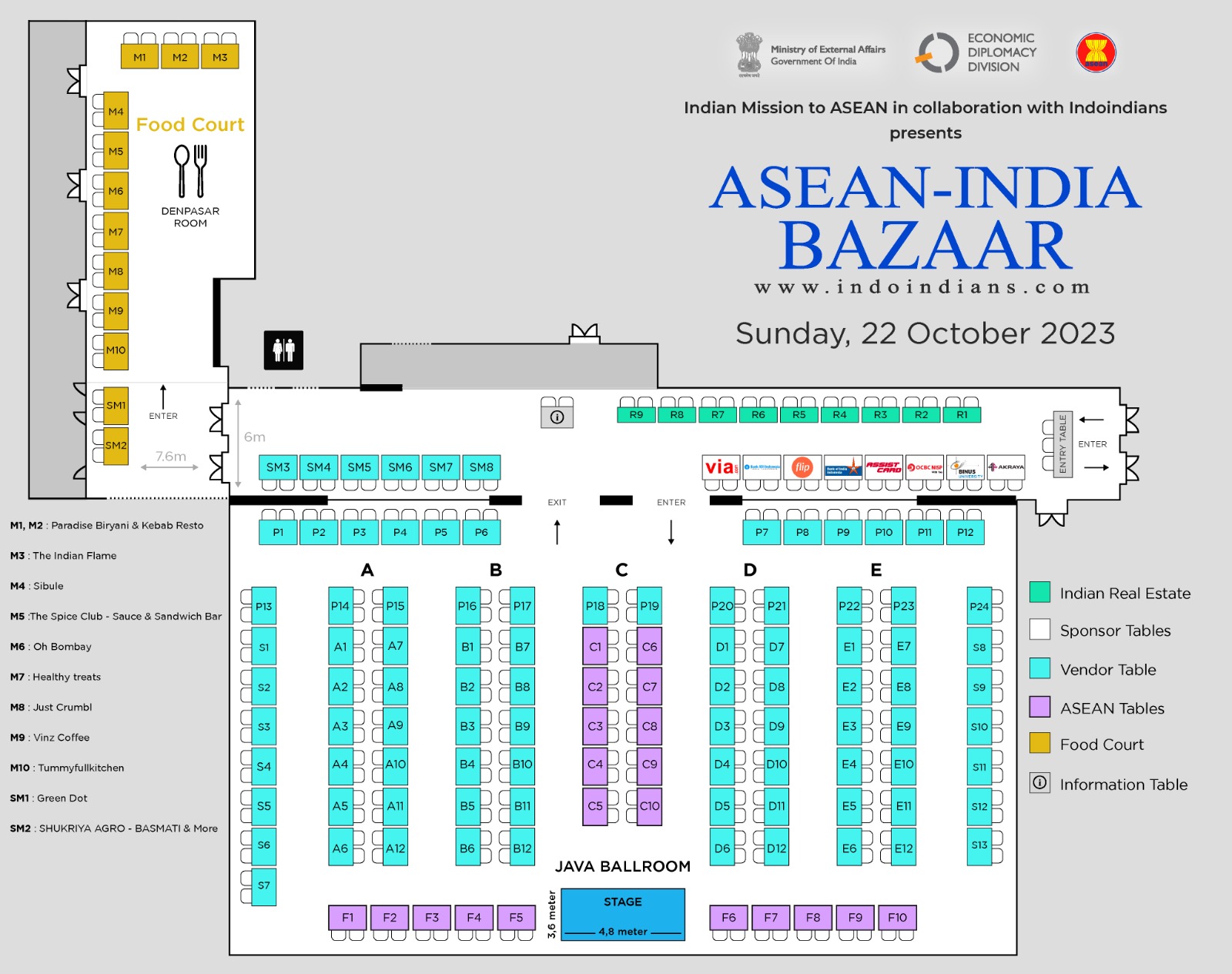 ASEAN-India Bazaar Layout Sun 22 Oct 2023