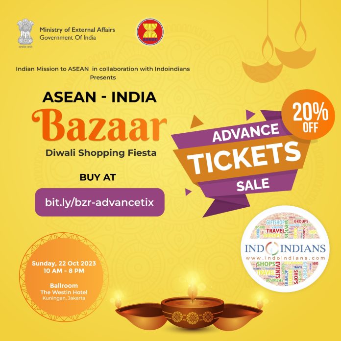 20% Off Advance Tickets for ASEAN-India Diwali Bazaar Sunday 22nd Oct 2023