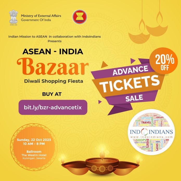 20% Off Advance Tickets for ASEAN-India Diwali Bazaar Sunday 22nd Oct 2023
