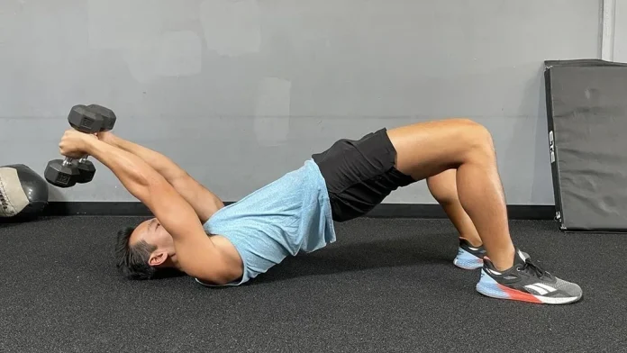 A Rapid 15-Minute Workout Routine You Must Try Glute Bridge Hold With Pullover