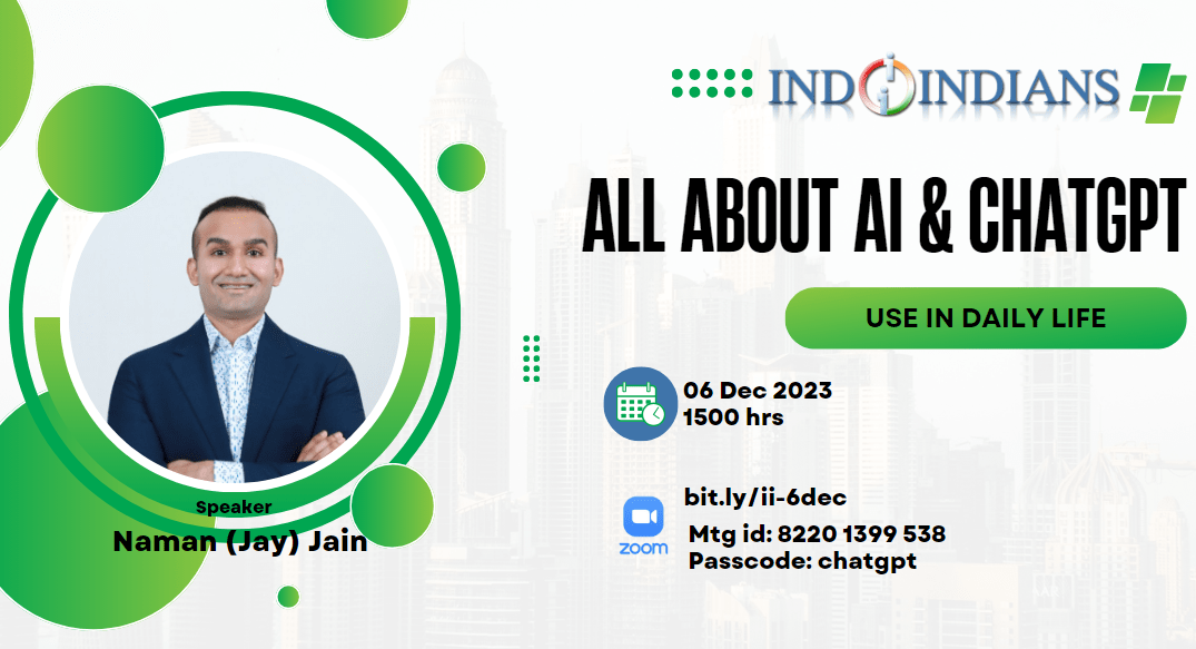 Indoindians Zoom Event on AI and Chatgpt with Jay Jain