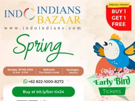Buy 1 Get 1 - Early Bird Tickets to Indoindians Spring Bazaar 18 February 2024