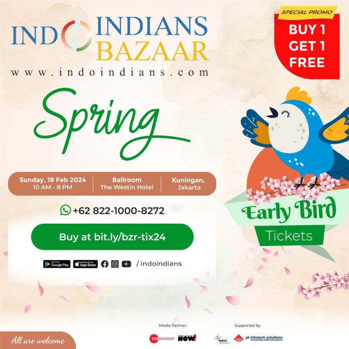 Buy 1 Get 1 - Early Bird Tickets to Indoindians Spring Bazaar 18 February 2024