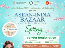 Online Vendor Registration Indoindians Spring Bazaar & Food Court – Sunday 18th Feb 2024, The Westin Hotel, Jakarta