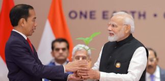 Prime Minister Narendra Modi and President Joko Widodo at the G20 Leaders Summit held in New Delhi, India on September 9-10, 2023