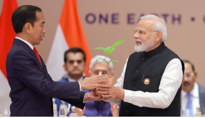 Prime Minister Narendra Modi and President Joko Widodo at the G20 Leaders Summit held in New Delhi, India on September 9-10, 2023