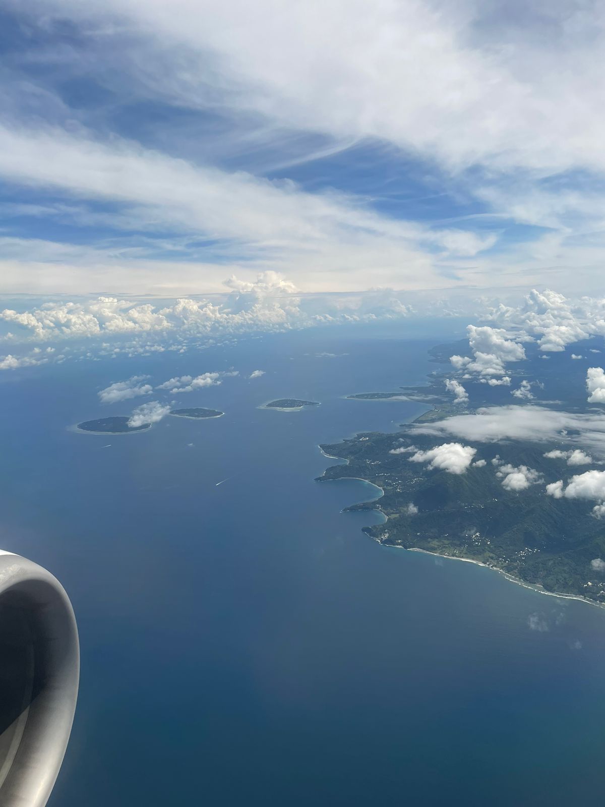 Gili T from the airplane window