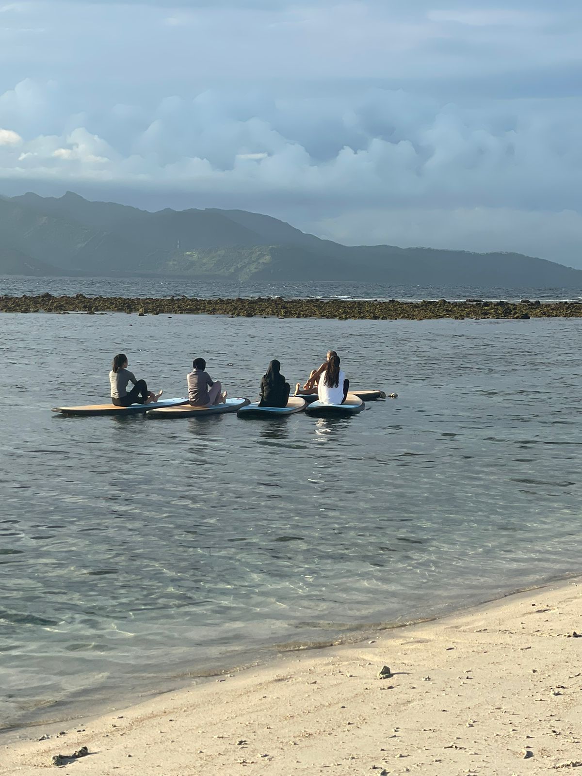 Yoga on paddleboard