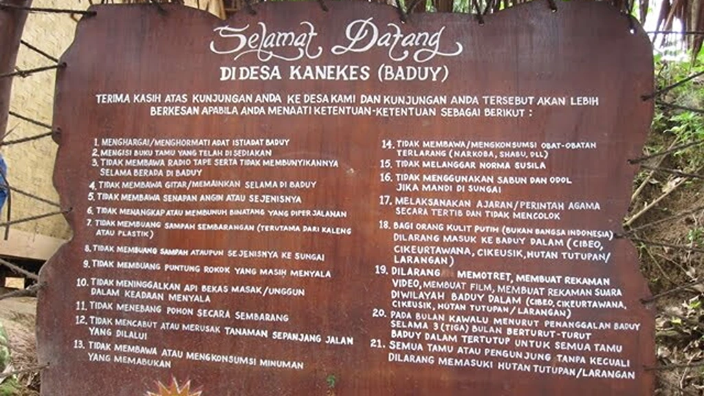 Traditional Rules in Baduy Dalam