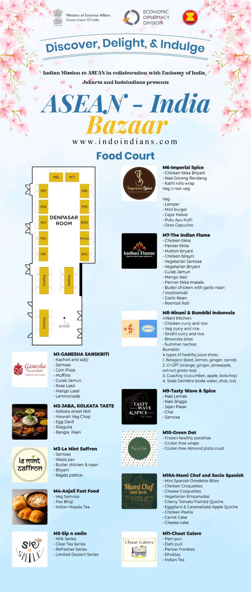 food vendors at ASEAN-India Bazaar