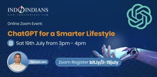IndoIndians Zoom Event ChatGPT for a Smarter Lifestyle