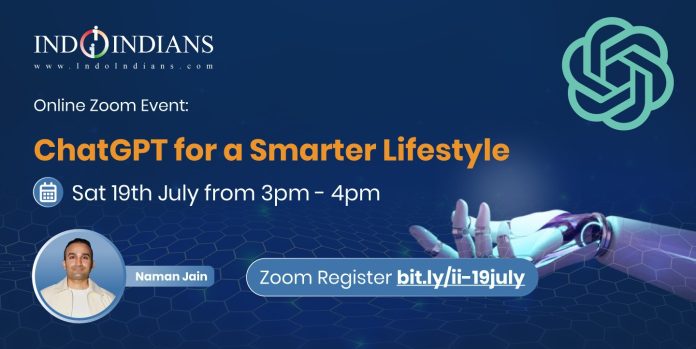 IndoIndians Zoom Event ChatGPT for a Smarter Lifestyle