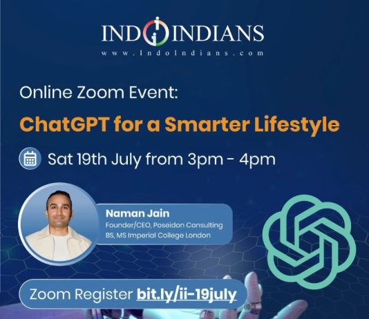 IndoIndians Zoom Event ChatGPT for a Smarter Lifestyle