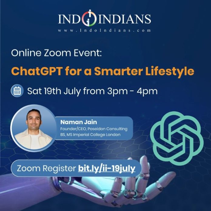 IndoIndians Zoom Event ChatGPT for a Smarter Lifestyle
