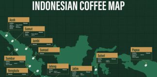 Coffee map of indonesia