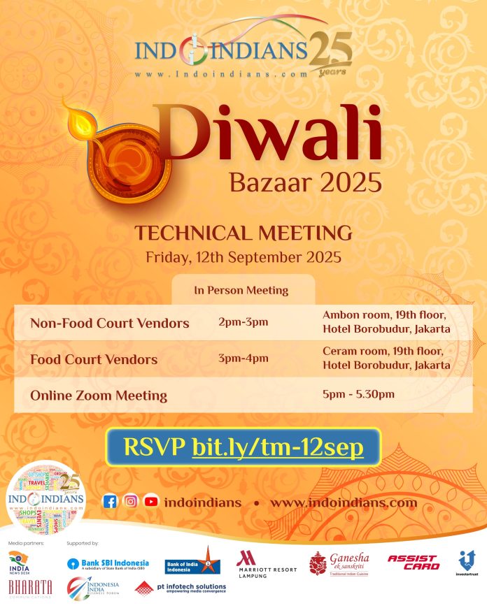 Indoindians Diwali Bazaar Technical Meeting on Friday 12th September, 2025 07082025