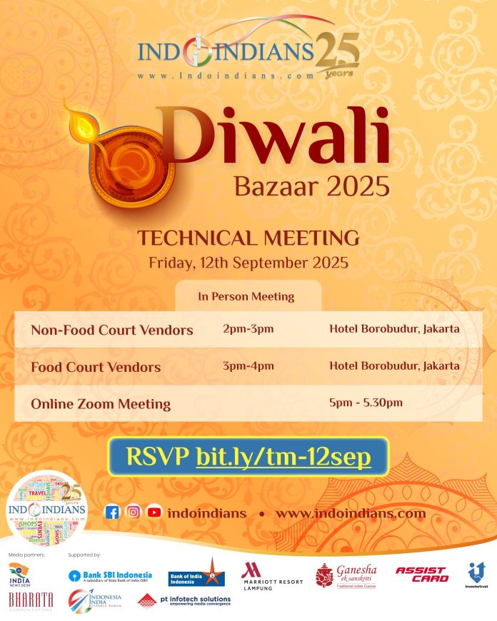 Indoindians Diwali Bazaar Technical Meeting on Friday 12th September, 2025 11082025