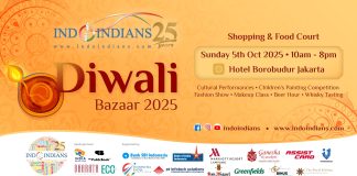 Indoindians Diwali Bazaar sunday 5th Oct at Hotel Borobudur Banner