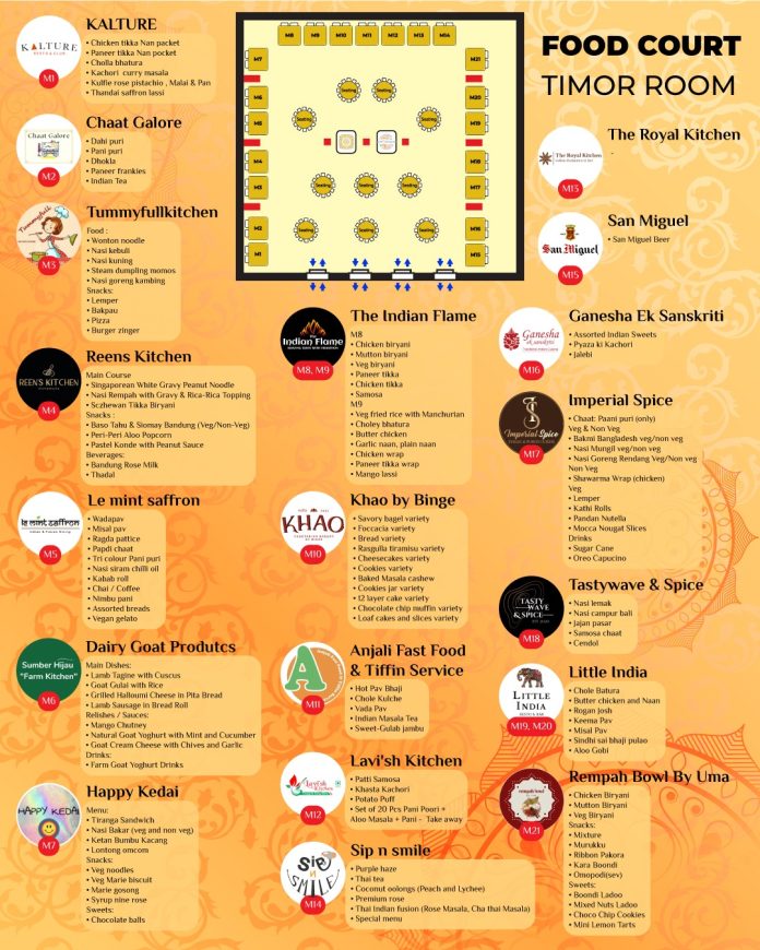 Food Court Table Indoindians Diwali Bazaar 5 Okt 2025