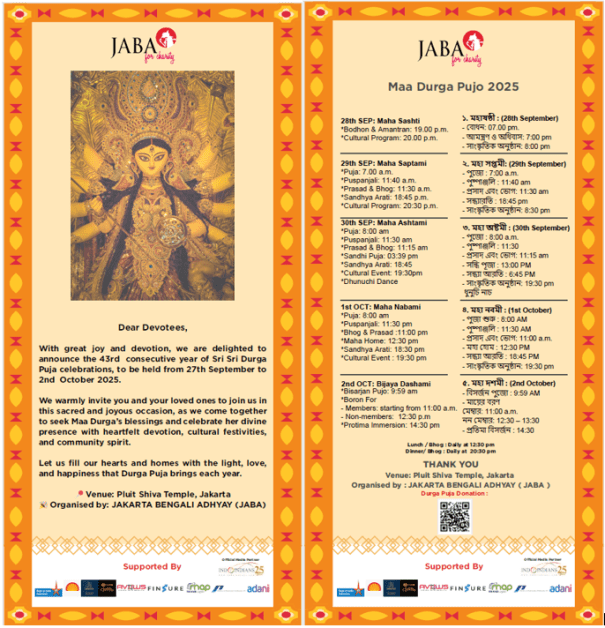 Jakarta Durga Puja JABA 2025