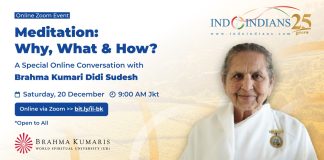 Meditation: Why, What & How with Brahma Kumari Didi Sudesh