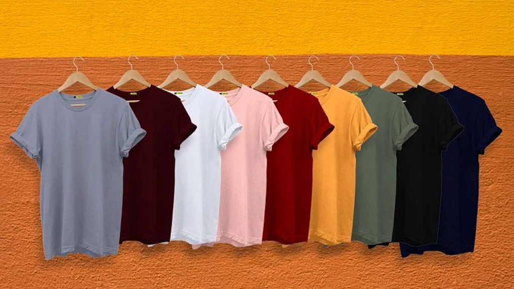 Plain t-shirts or simple shirts