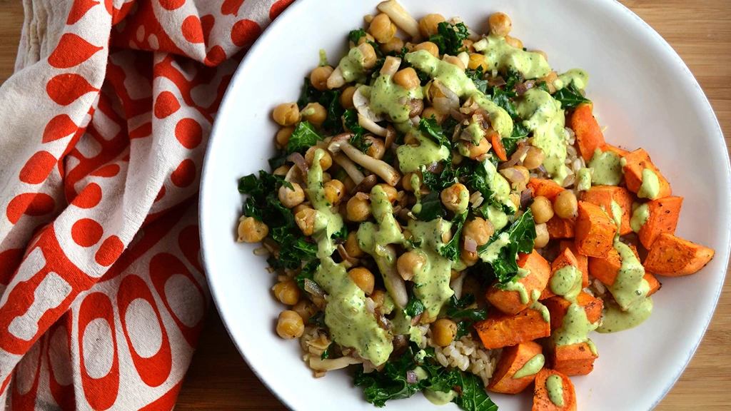 Sweet potato with mixed vegetables and chickpeas