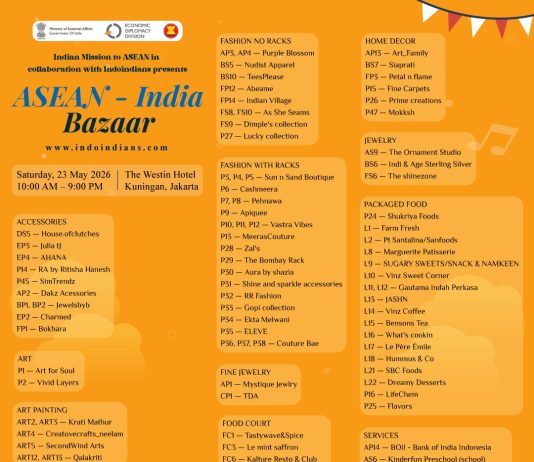 Participating Vendors at ASEAN-India Bazaar Sat 23 May 2026