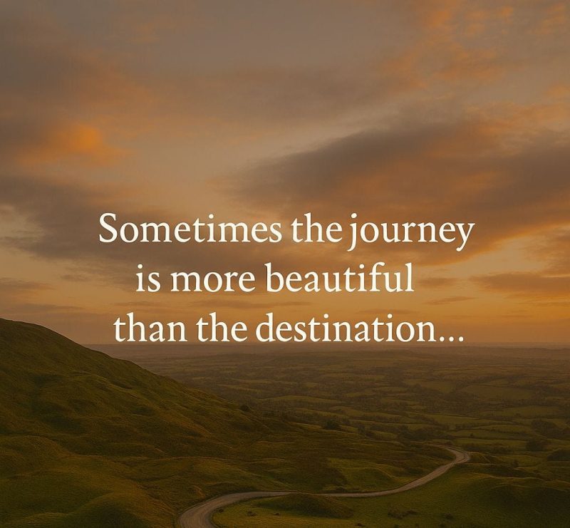 sometimes the journey is more beautiful than the destination