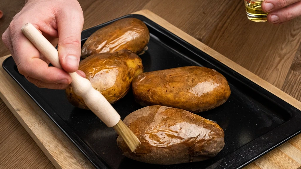 Brush Olive Oil on the Potatoes