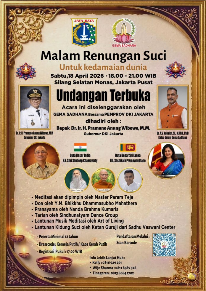 Sacred Night of Reflection for World Peace in Jakarta 18th April